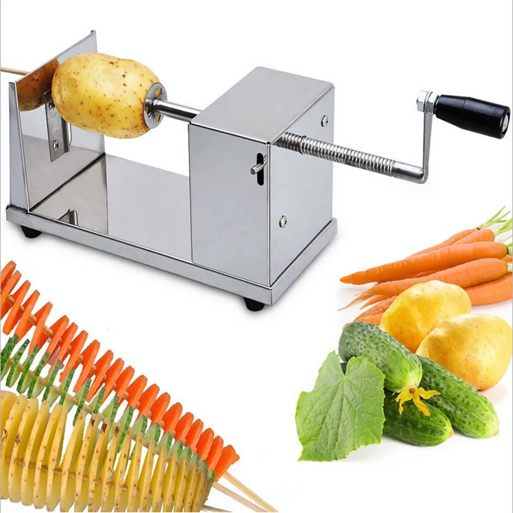 1 pc Manual spiral potato chips twister slicer cutter tornado twist machine utensilios de cocina cortador for batata espiral