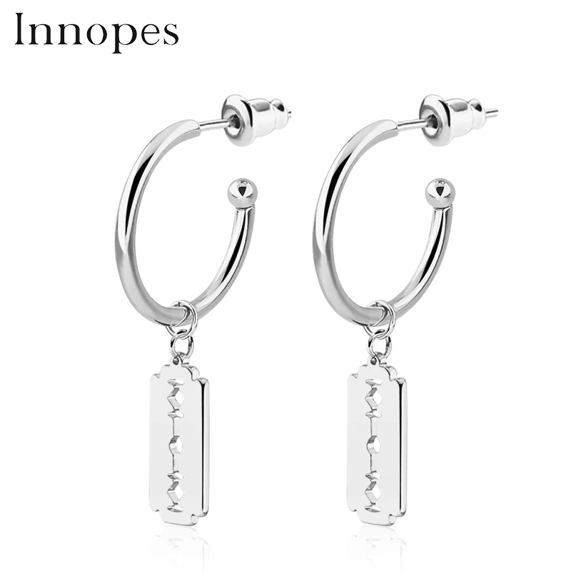 

Innopes Korean fashion dangle earrings stainless steel punk unusual earrings women's vintage tassels statement drop earring