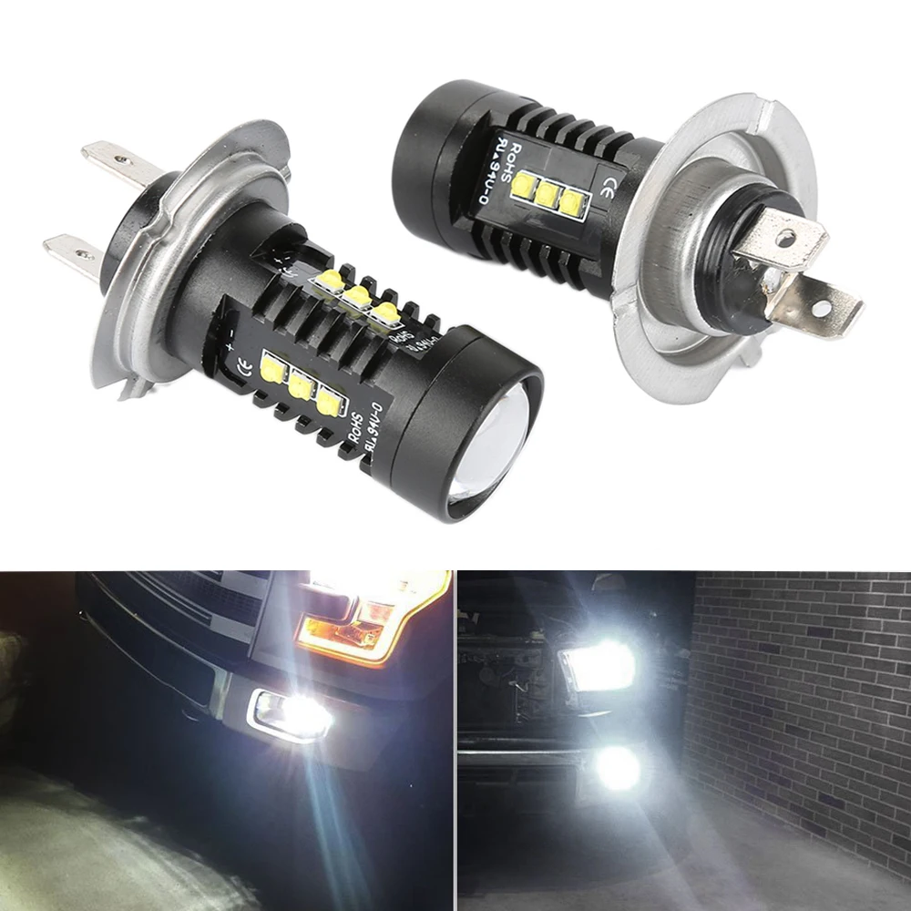 2pcs 2200LM H11 LED H7 Car Lights Bulbs 9005 9006 White Running Fog Light 6000K 12V Driving Lamp|Передние LED-фары для авто| |
