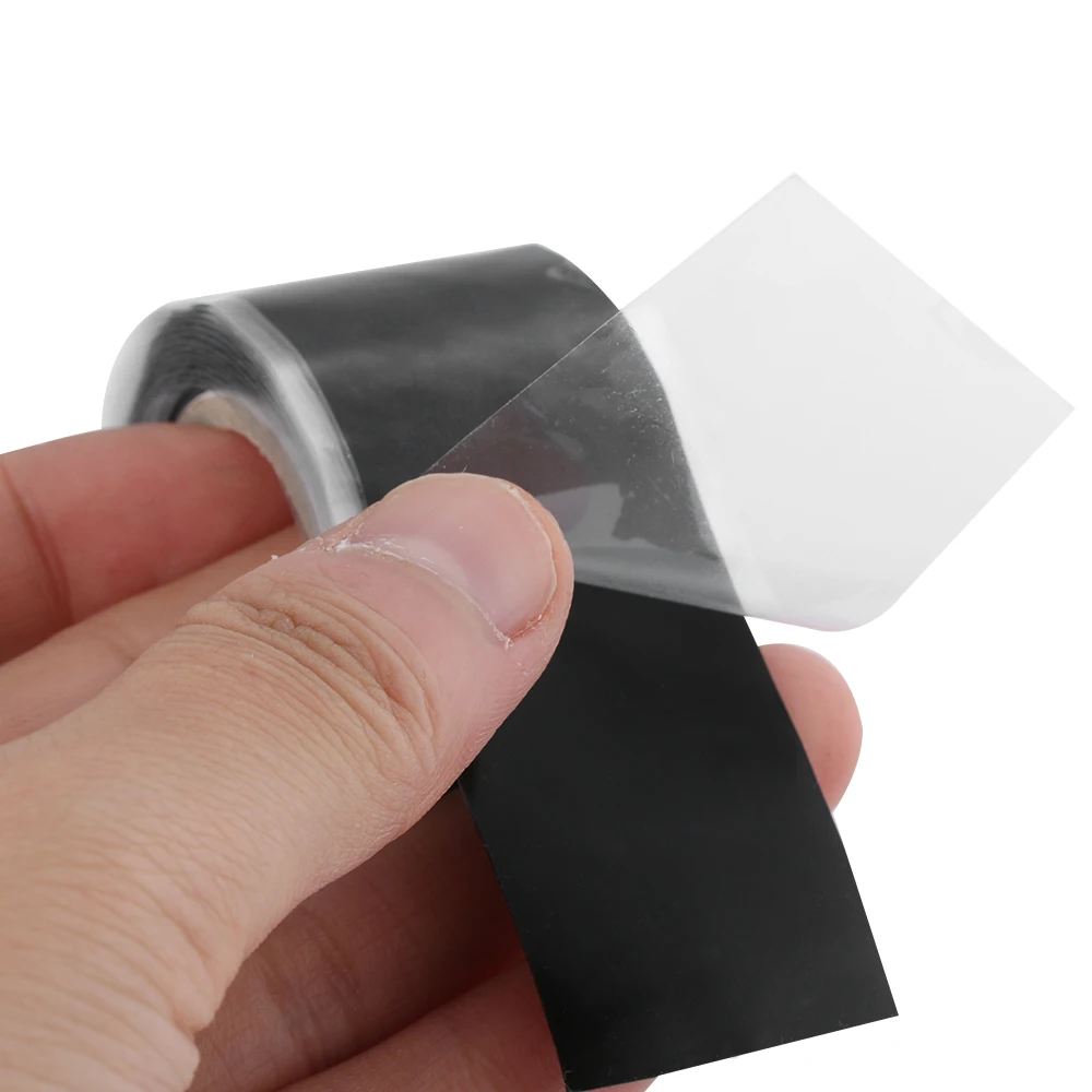 

1 pz multi-functional self-adhesive strength repair black silicone rubber waterproof life-saving super tape self-fuseelectric