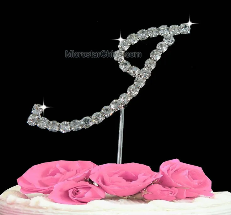-I-Cake-Topper-Wedding-Cakes-Topper-I-Letter-Rhinestone-Monogram-Crystal-Personalized-acrylic-Anniversary-Decoration