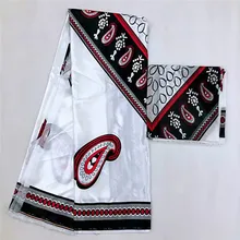 Африканская восковая лента шелковый воск Анкара атласная ткань 4 ярдов audel/modell хлопковая ткань для платья+ 2 ярдов шифон TJ072611