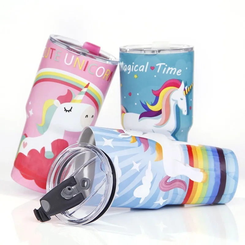 

30oz Cartoon Unicorn Mug Thermos Bottle Stainless Steel Vacuum Flask Coffee Cup For Car Travel Insulated Tumbler Water Bottles