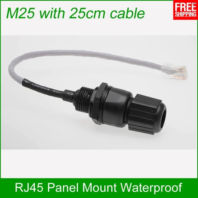 M25 Ethernet Lan Rj45 Waterproof Connector With 25cm Cable High M25 Ethernet Lan Rj45 Waterproof Connector With 25cm Cable High Quality Ip67 Protection Ap Box Plug