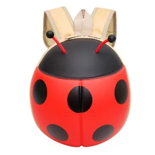2016 New Fashion 3D Korean Cartoon Beetle Shell Children Kindergarten Baby Backpack Small Bag Shell Free Shipping