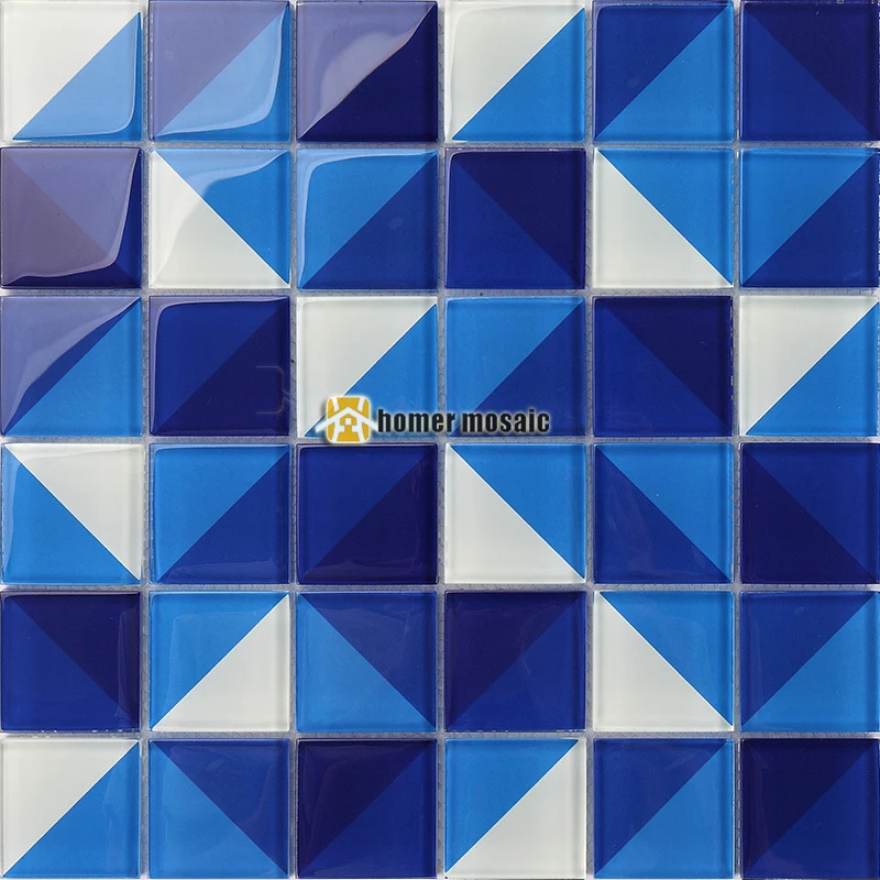 Белая черная желтая зеленая коричневая мозаичная плитка из хрустального стекла