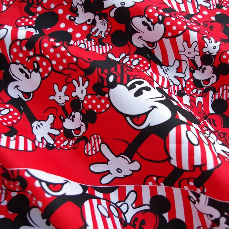 Buy 2177 155cmx47cm Mickey mouse printed Cotton Poplin