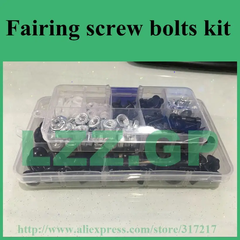 

1set Fitment! parts screw bolts kit for Kawasaki 1994-1997 ZX6R black fairing dag screws coupling bolt set ZX6R 94-97