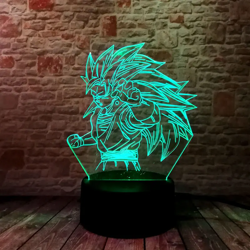 

Luminous Dragon Ball Super Action Figure 3D Illusion LED Flashing NightLight Color Light Dragon Ball Z Goku Anime Figma Toys
