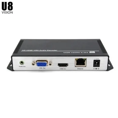 

U8Vision MPEG-4 AVC H.264 Decoder with VGA&HDMI output repleace topbox &PC for our HDMI/VGA/SDI Encoder
