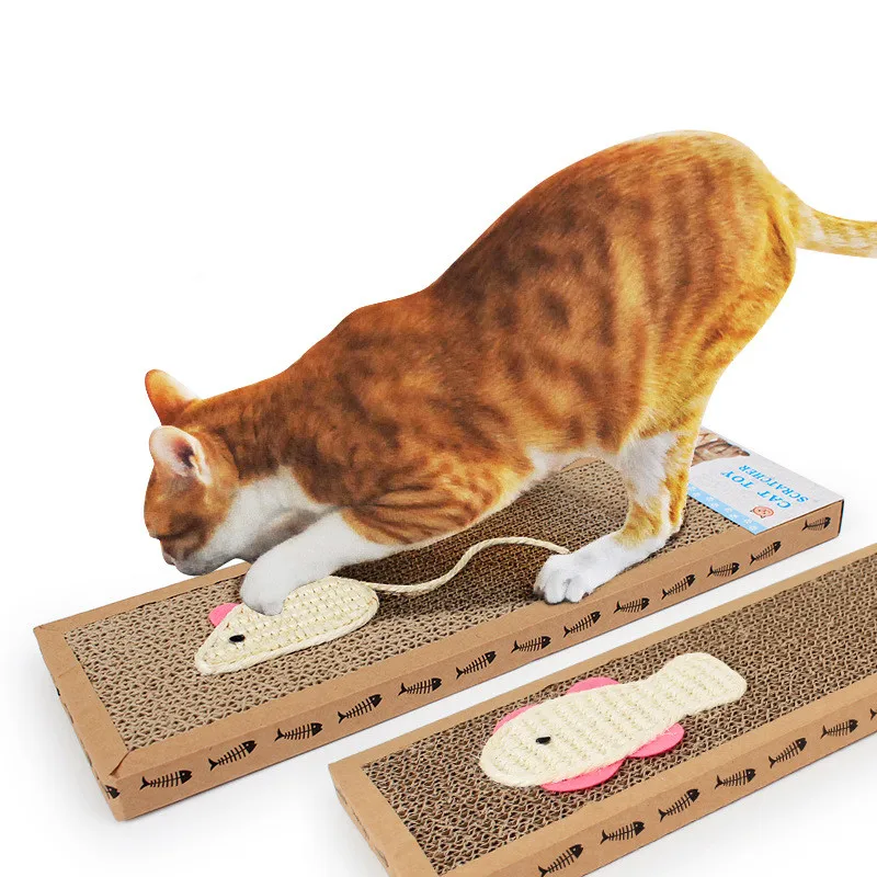 

Corrugated Cat Scratch Board Mat Cat Scratcher Sisal Cat Interactive Toys Kitten Scratching Post Catnip Toys For Cat Training