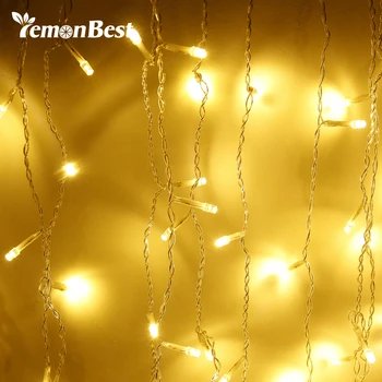 

Christmas Decoration 3.5m Droop 0.3-0.5m Curtain Icicle String Led Lights AC220V For Outdoor New Year Garden Xmas Wedding Party