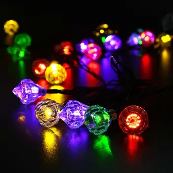 

15ft 20LED Solar String Light Waterproof Outdoor Christmas Lighting Decor Diamond Shape for Patio Arbor