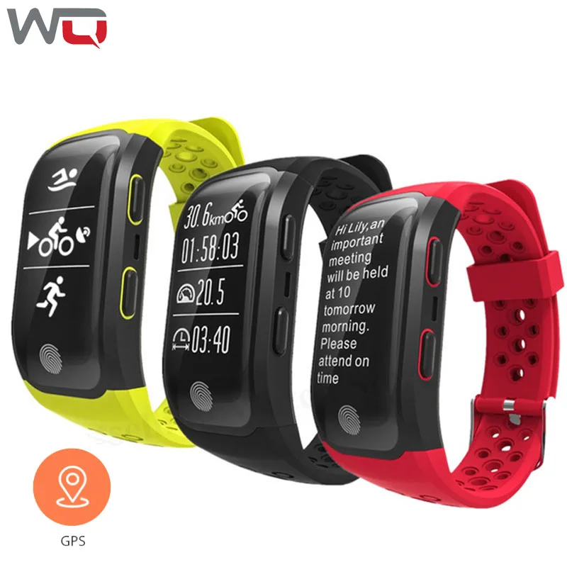 

WQ S908 Smart Bracelet GPS Dynamic Sport Heart Rate Fitness Tracker Smart Band IP68 Waterproof Built-in GPS Activity Tracker
