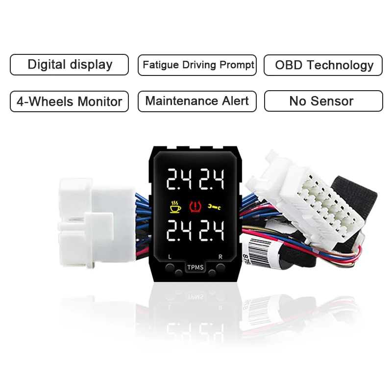 Автомобильный OBD TPMS монитор давления в шинах Система безопасности сигнализация блок для Toyota Alphard Rav4 Siena