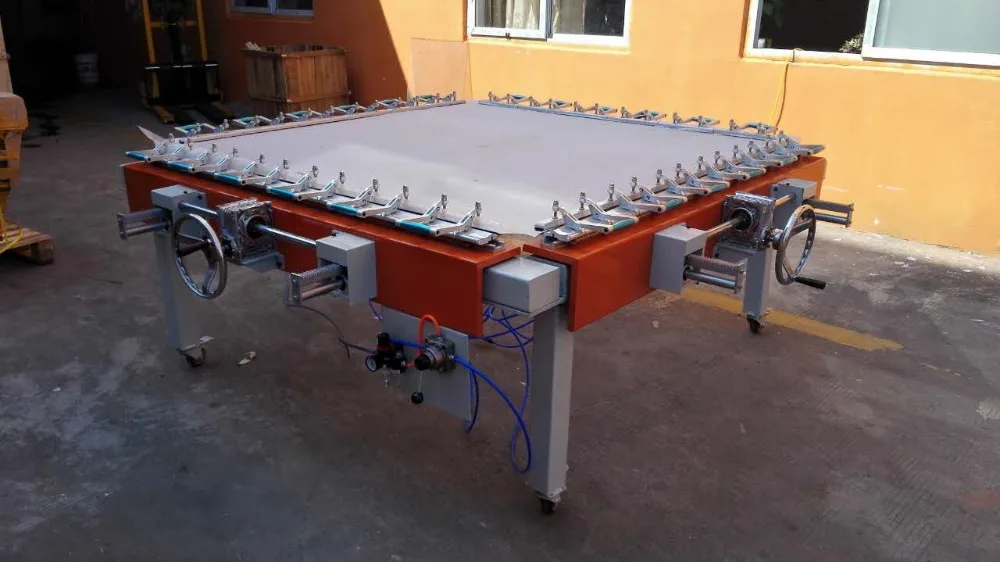 

1500x 1200mm silk screen net machine, orm and wormwhcel Stretcher Machine