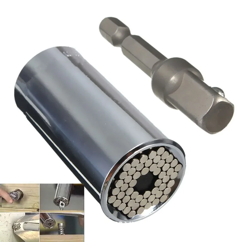 

2 Piece Gator Grip Universal Socket Multi-Function Hand Tool Set Repair Kit Locksmith Screwdriver Wrench Adapter Multitool