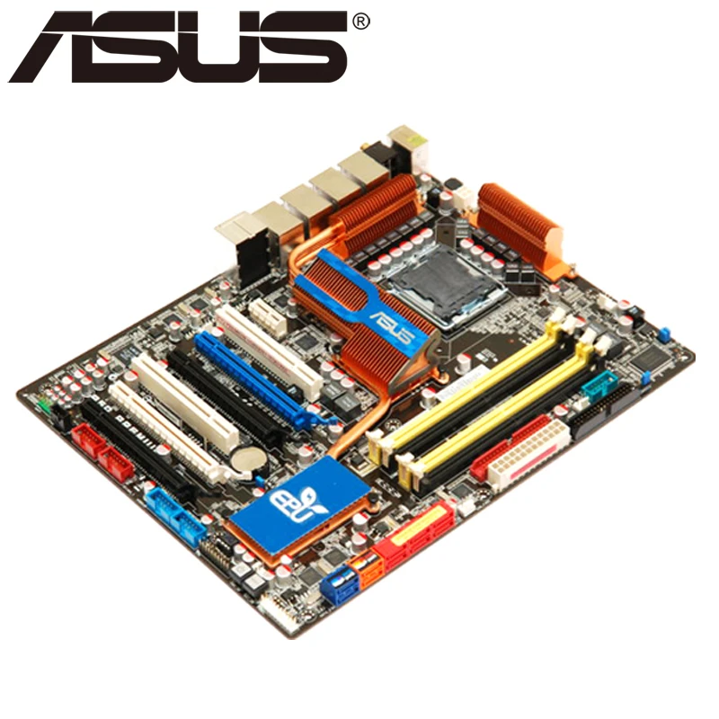 Asus P5Q Премиум настольная материнская плата P45 Socket LGA 775 для Core 2 Duo Quad DDR2 16G UEFI ATX биос оригинальная б/у материнская плата