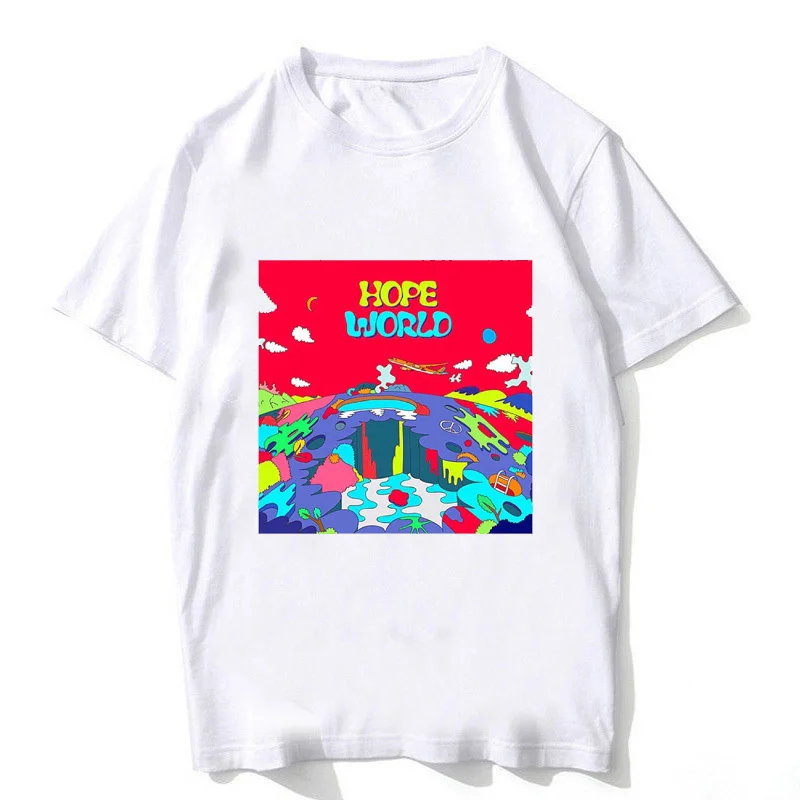 

2019 T shirt Men Album Hope World Graphic printing Fashion Unisex Vogue t shirt womenmen funny t shirts Hipster short sleeves