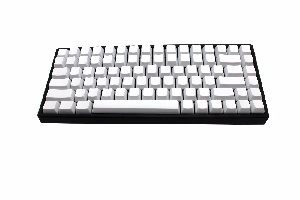 ymdk white black thick pbt 84 blank keyset oem profile key caps for