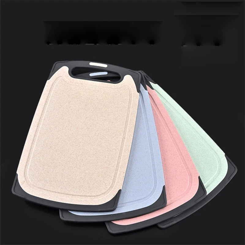 

Wheat Straw Kitchen Chopping Board Non-Slip Chopping Block Plastic Cutting Board Set Kitchen Meat Fruit Food Vegetable Board