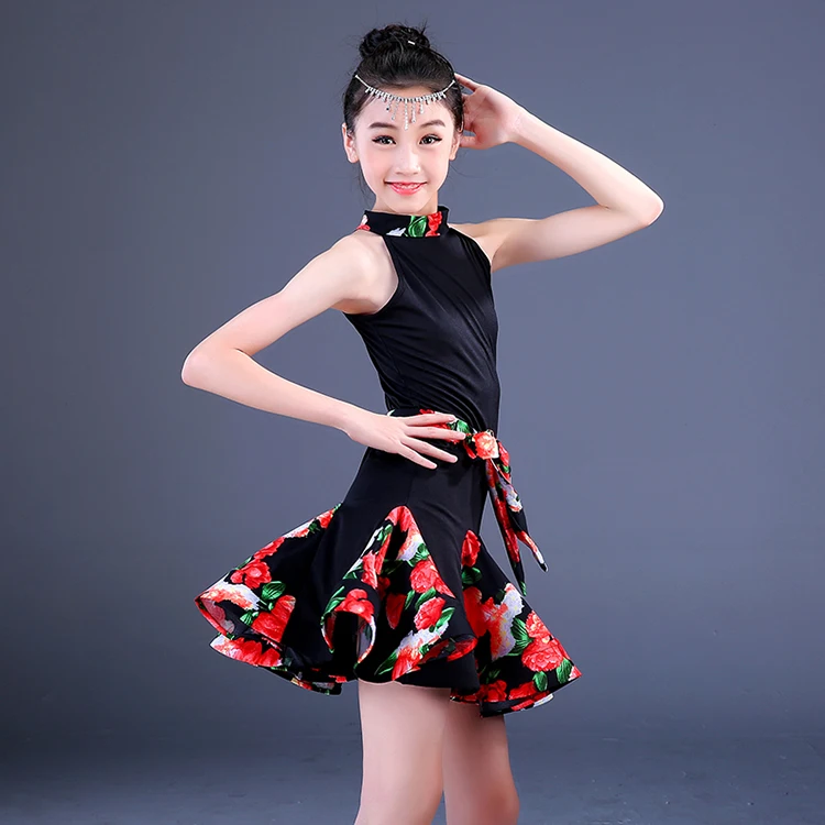 girls latin dance dress  (1)