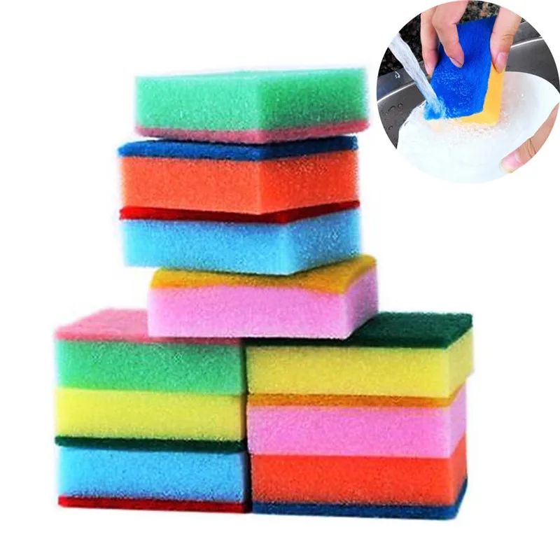 10Pcs Melamine magic Cleaning Sponge Kitchen Double Sided Microfiber