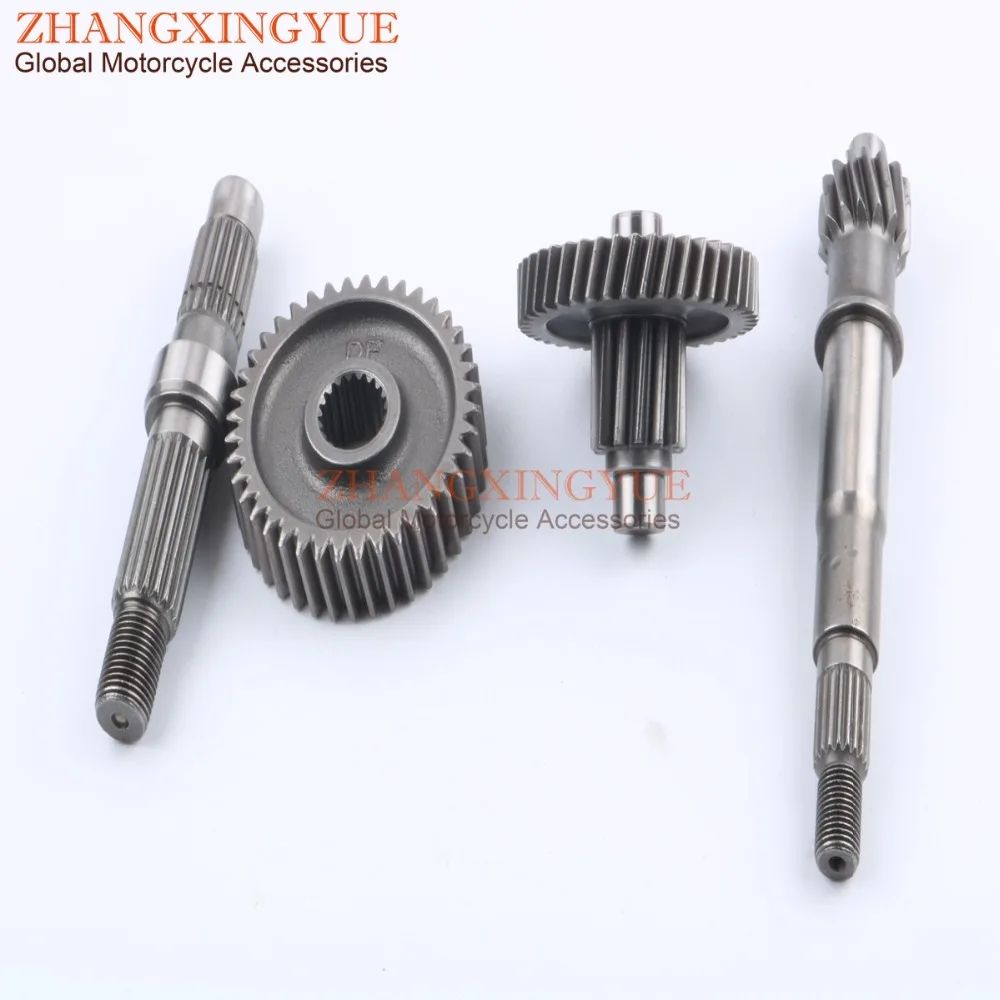 Задние зубья коробки передач GY6 125cc 150cc 152QMI 157QMJ после сборки зубчатой двигатель с 4