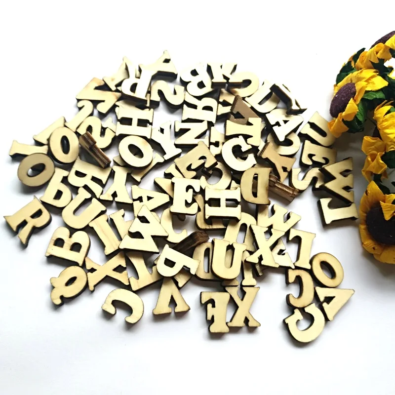 

1000pcs and 100pcs Wooden Alphabet Embellishment Wood Letters Scrapbooking Cardmaking Craft 187122