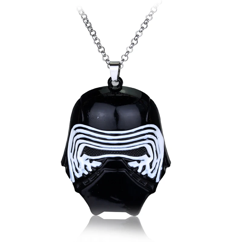 

Hot Movie Star Wars 7:The Force Awakens necklace members of the Dark Knight Han Solo's son Kylo Ren/Ben Solo mask pendant