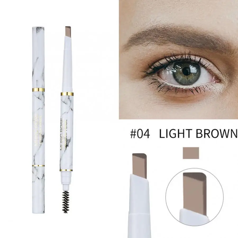 Marbled Double Head Waterproof Sweatproof Long Lasting Eyebrow Eyeliner Pencil