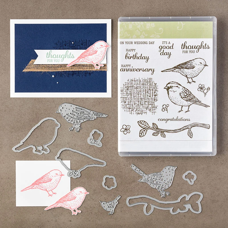 

CH Best Birds Photopolymer Bundle Metal Cutting Dies and stamps DIY Scrapbooking Card Stencil Paper Handmade Album Wedding