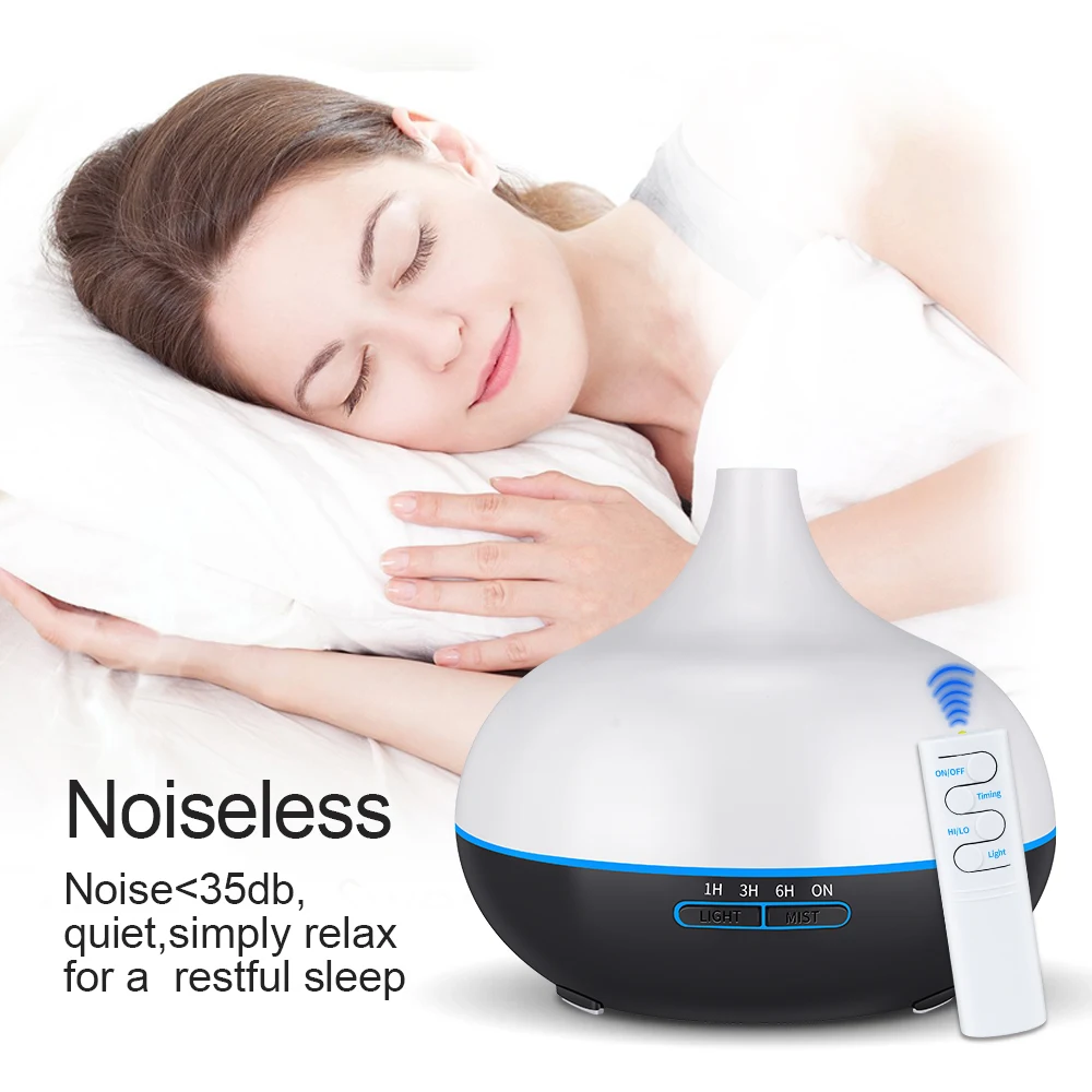 KBAYBO 550ml USB Aroma Diffuser Air Humidifier with 7 Color Changing LED Lights USB cool mist maker Air Purifier for Office Home