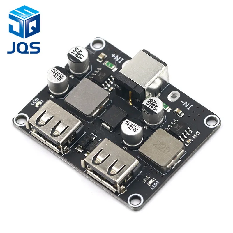 

Dual 2 Double USB Fast Charger Buck Module Input 6V- 30V Single Port 24W Support QC2.0 QC3.0 QC 2.0 3.0 Car Vehicle Board