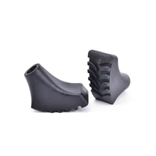 Новые 4 шт. противоскользящие резиновые подушечки ноги советы молотки Пеший Туризм Трость Поход полюс шапки черного цвета