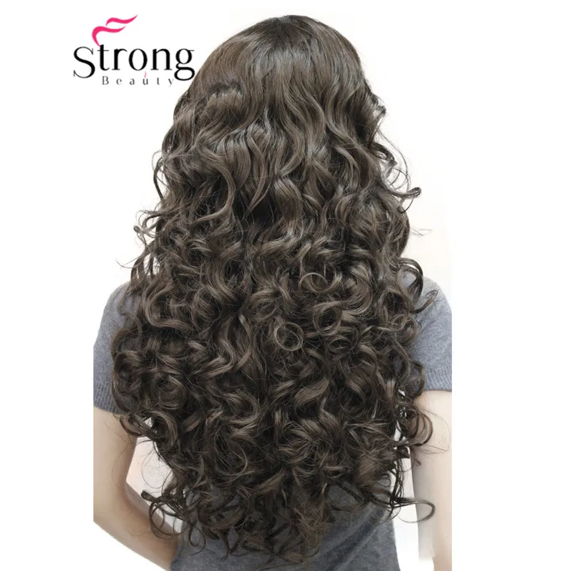 StrongBeauty 26 дюймов длинные волнистые блонд микс синтетический парик Полный парики для женщин выбор цвета
