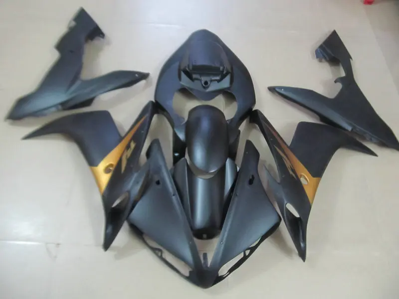 

Custom Motorcycle Fairing kit for YAMAHA YZFR1 04 05 06 YZF R1 YZF1000 2004 2005 2006 ABS Matte black Fairings set+gifts YB26