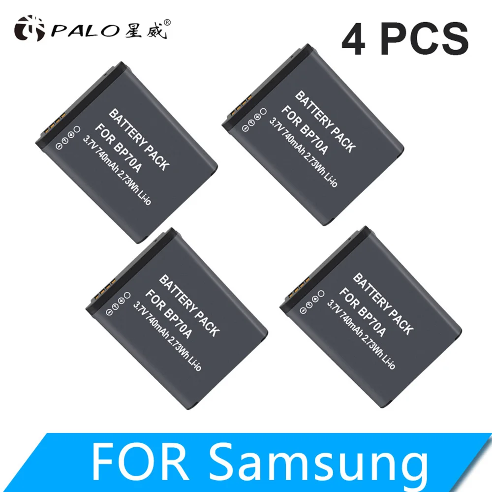 BP-70A EA-BP70A IA-BP70A BP70A IABP70A Батарея для SAMSUNG AQ100, DV150F, ES65, ES67, ES70, ES71, ES73, ES74, ES75, ES80, MV800 ES90 - Цвет: 4PCS