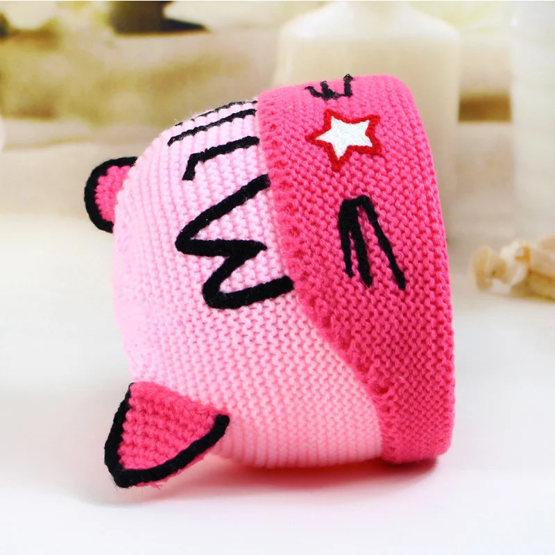 Cartoon Knitting Baby Winter Hat Velvet Warm Baby Boys Beanie With Cat Ears Crochet Pattern Infant Beanie For Baby Girls New (10)