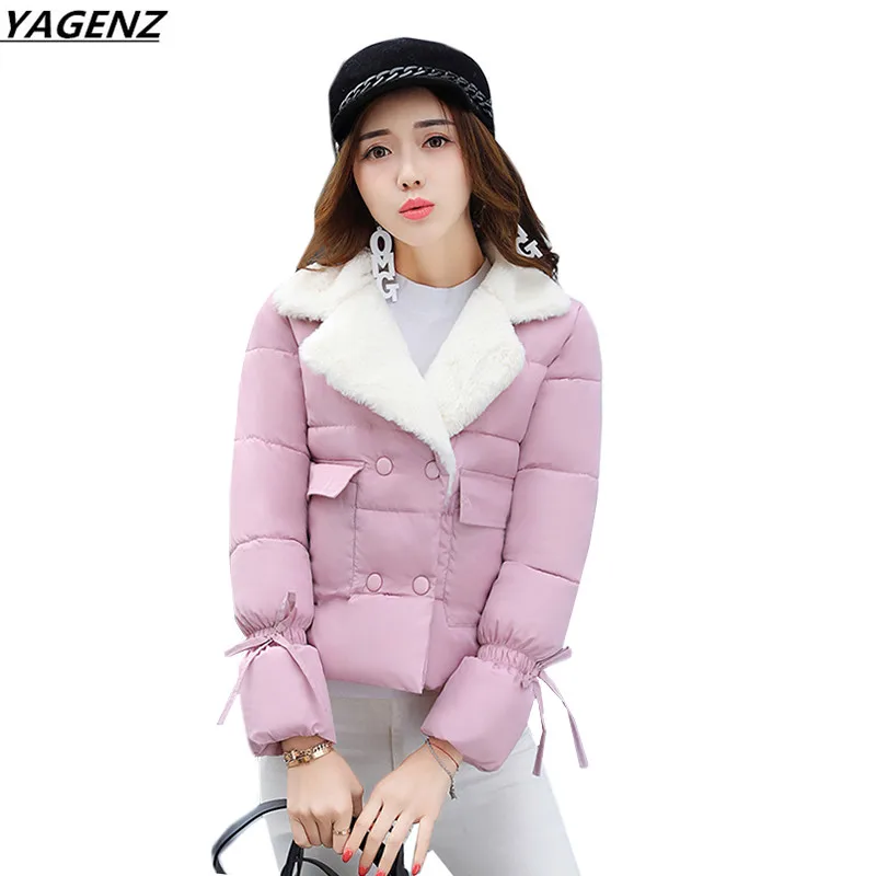 

Winter Jacket Women Cotton Padded Winter Coat Warm Down Jacket Women Short Slim Large Yards Women Cotton Jacket Outerwear K505