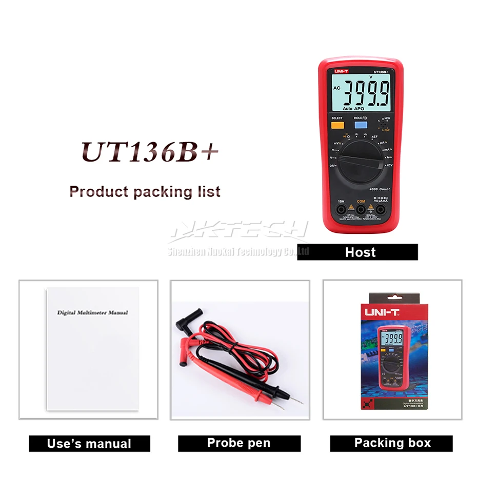Мультиметр цифровой Подробная информация О UNI-T UT136B Цифровой Мультиметр DC/Ac/Крышки Частота Res Диод Тестер GB0633