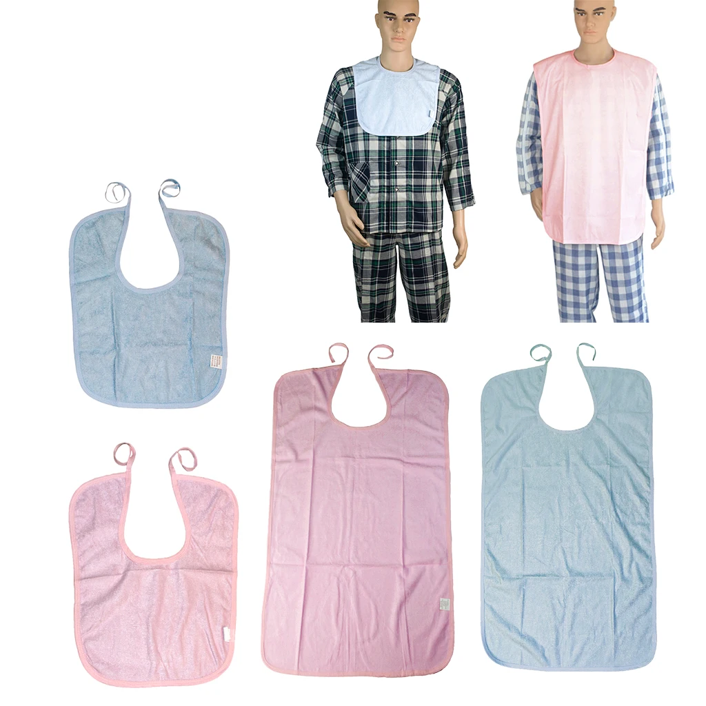 Drool Absorbing Bibs 1Pc Adult Disability Bib Mealtime Dining Cloth Protector Apron Waterproof For Baby Children 40x30cm