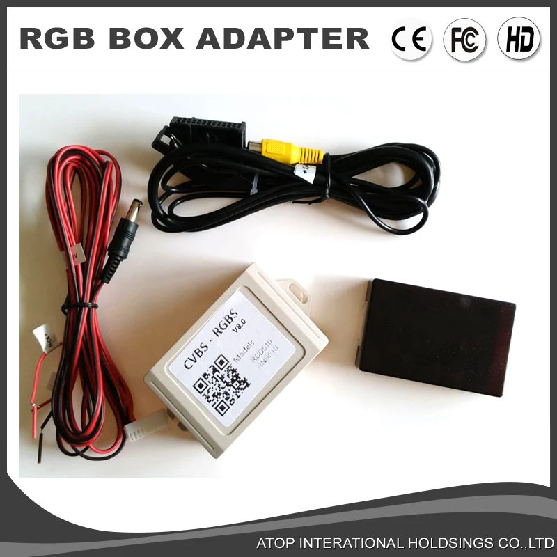Адаптер RGB BOX V9.3 для камеры заднего вида с вторичного рынка CVBS / AV на фотоадаптер VW