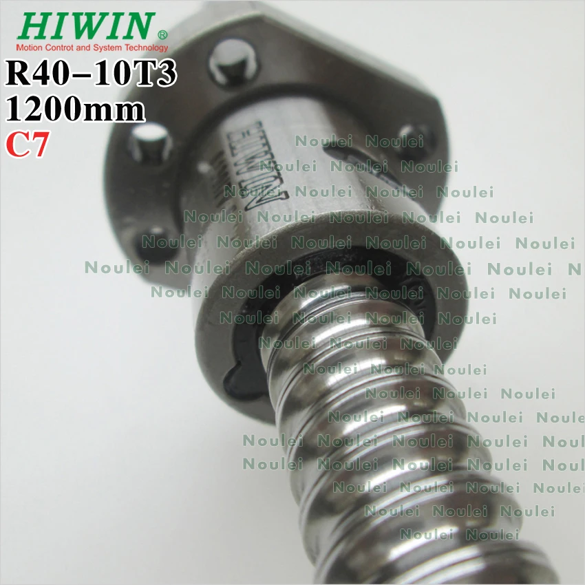 Custom HIWIN 4010 ballscrew 1200mm C7 10mm pitch with end machined and ball nut for CNC kit parts Custom HIWIN 4010 ballscrew 1200mm C7 10mm pitch with end machined and ball nut for CNC kit parts
