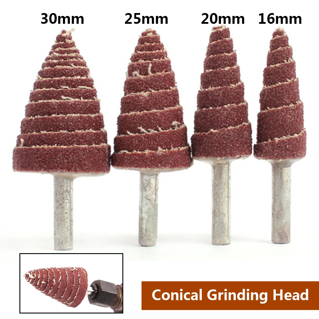

Mini Drill Polish Tool 5pcs 6mm Diameter Shank Mandrel Blinds Impeller Grinding Sandpaper Flap Wheel Head for Rotary Power Tools