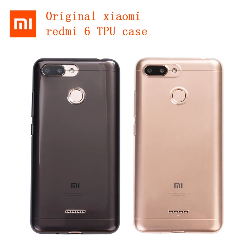 

Original Soft TPU Transparent Cases Xiaomi Redmi 6 Case Clear Silicon Redmi6 Shell Smooth Fundas Capa Protection Skin Cover