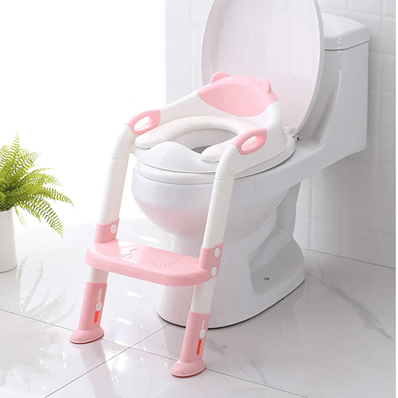 Детский горшок, Детский горшок для унитаза, тренировочный стул, писсуар для путешествий, детское сиденье для унитаза, детский стул, сиденье для унитаза, Детский горшок - Цвет: Pink with cushion