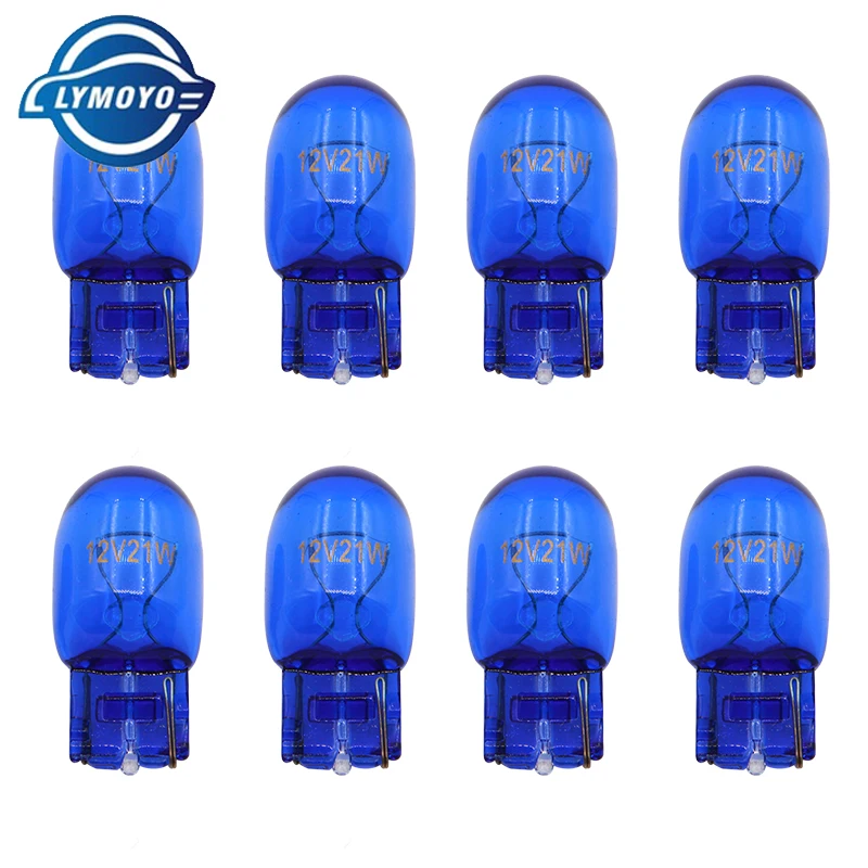 

LYMOYO 10pcs T20 7443 7440 12V 16W Xenon Sidelight car bulb halogen lamp warning light auto Natural Glass Blue Super White 5000K