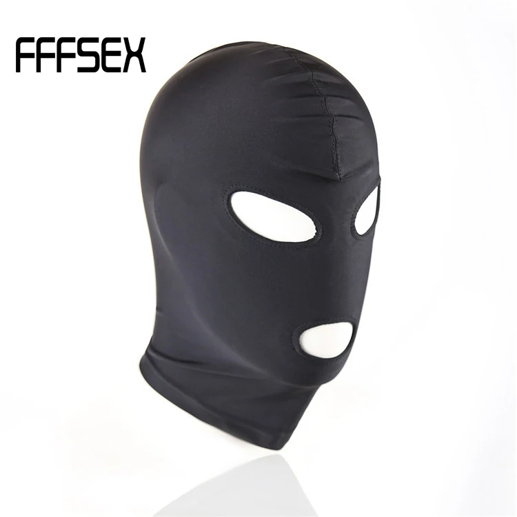FFFSEX Exotic Accessories Fetish Slave BDSM Bondage Restraints Sex Mask Mouth Eye Open Head Harness Blindfold for Couples |