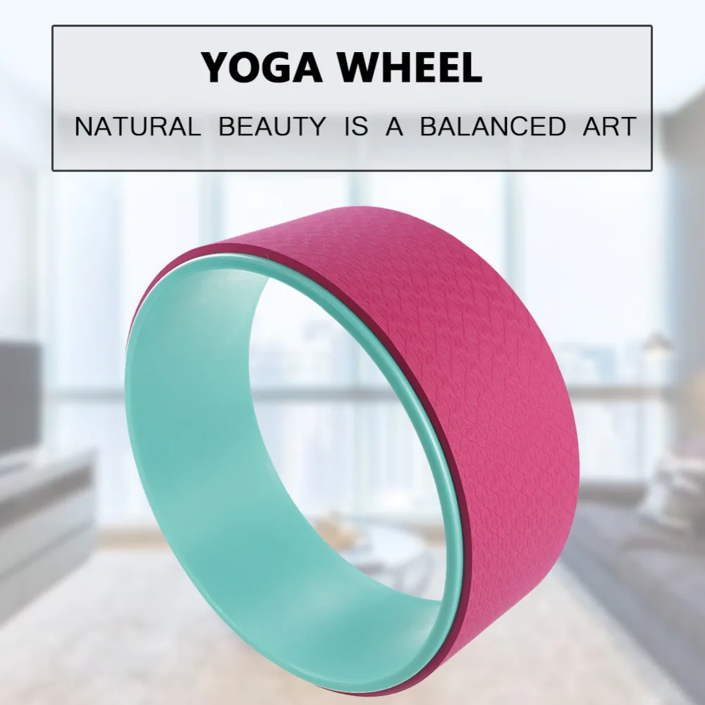 Koop Yoga Cirkels Pilates Professionele Taille Vorm Bodybuilding fitness Gym Workout Yoga Wiel Terug Training Tool TPE